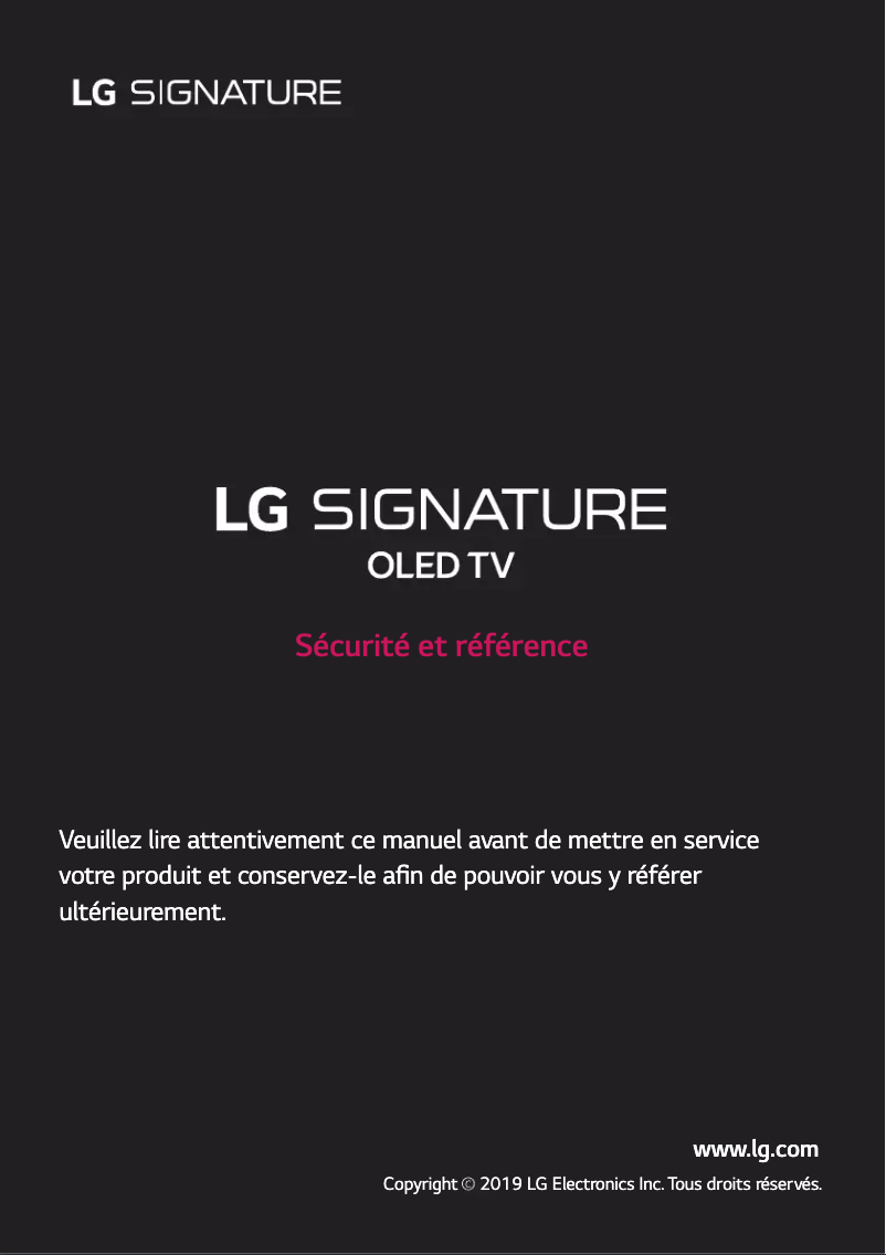 Página 1 del manual Manual de usuario LG OLED88Z9PLA