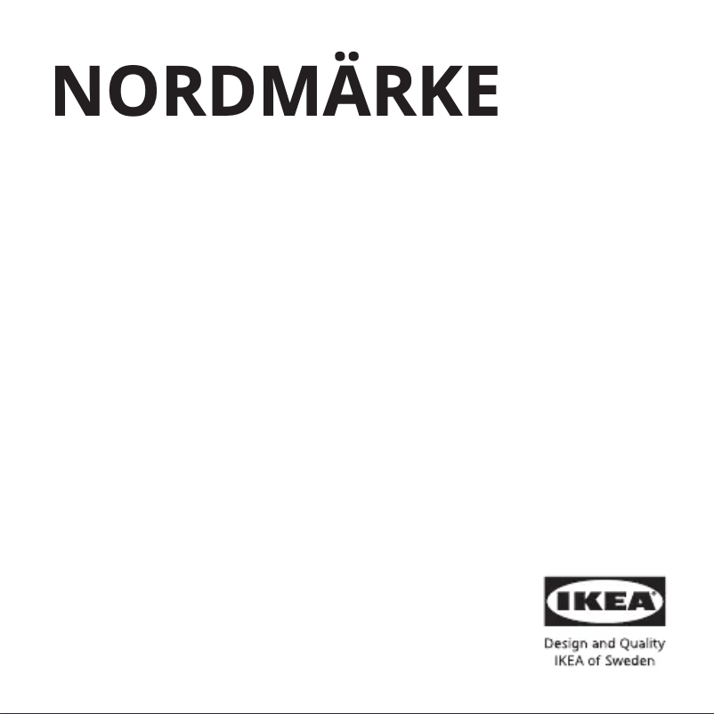 Page 1 de la notice Manuel utilisateur Ikea NORDMÄRKE 304.838.03