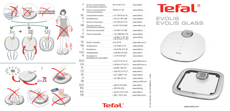 Page 1 de la notice Manuel utilisateur Tefal PP4000 Evolis