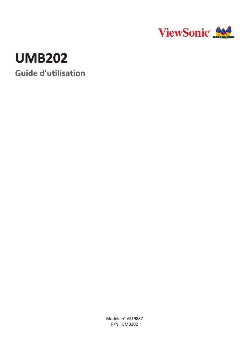 Image de la première page du manuel de l'appareil UMB202