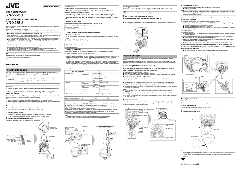 Page 1 de la notice Manuel utilisateur JVC VN-V225U