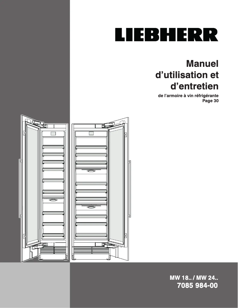 Page n°1 - Manuel utilisateur Liebherr MW-2401