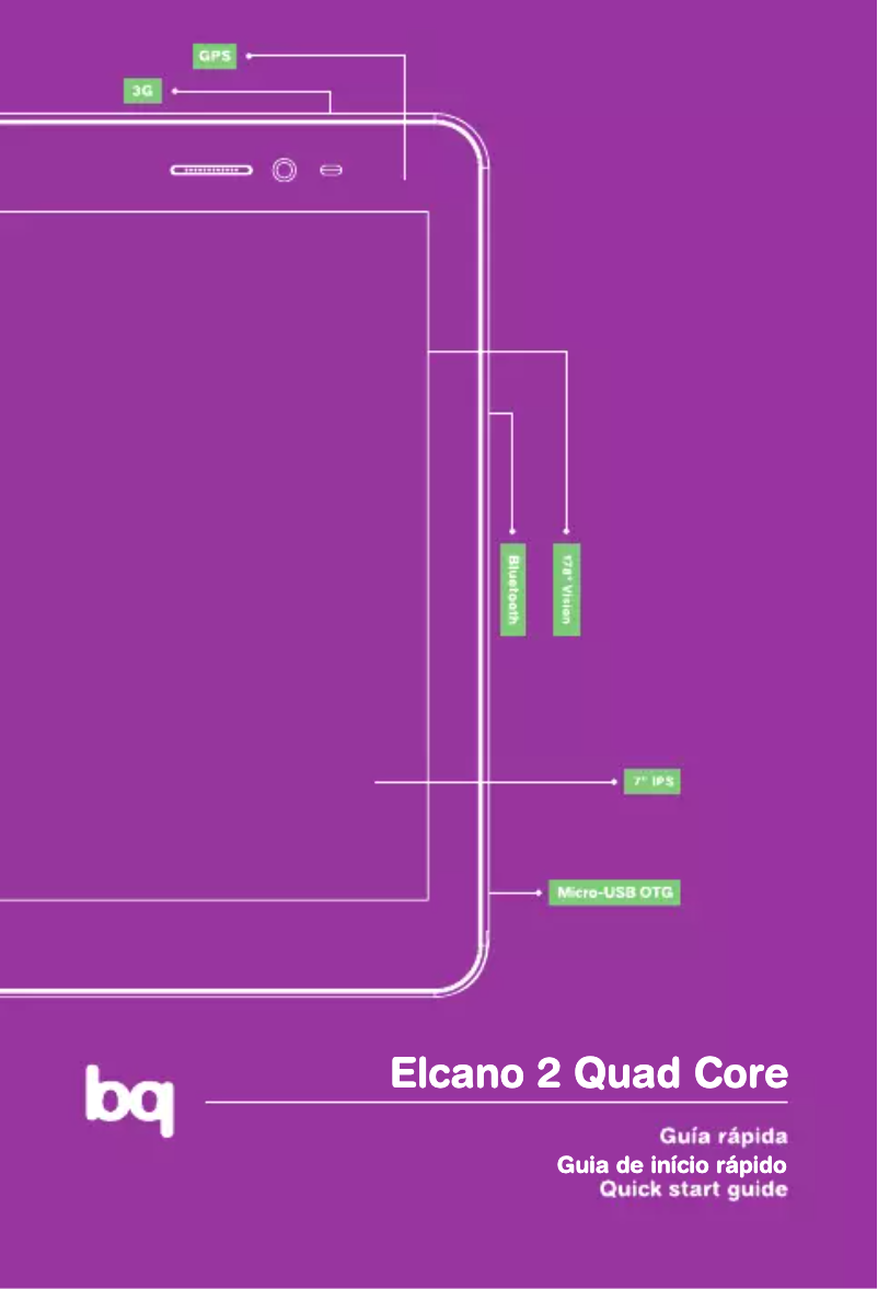 Image de la première page du manuel de l'appareil Elcano 2 Quad Core