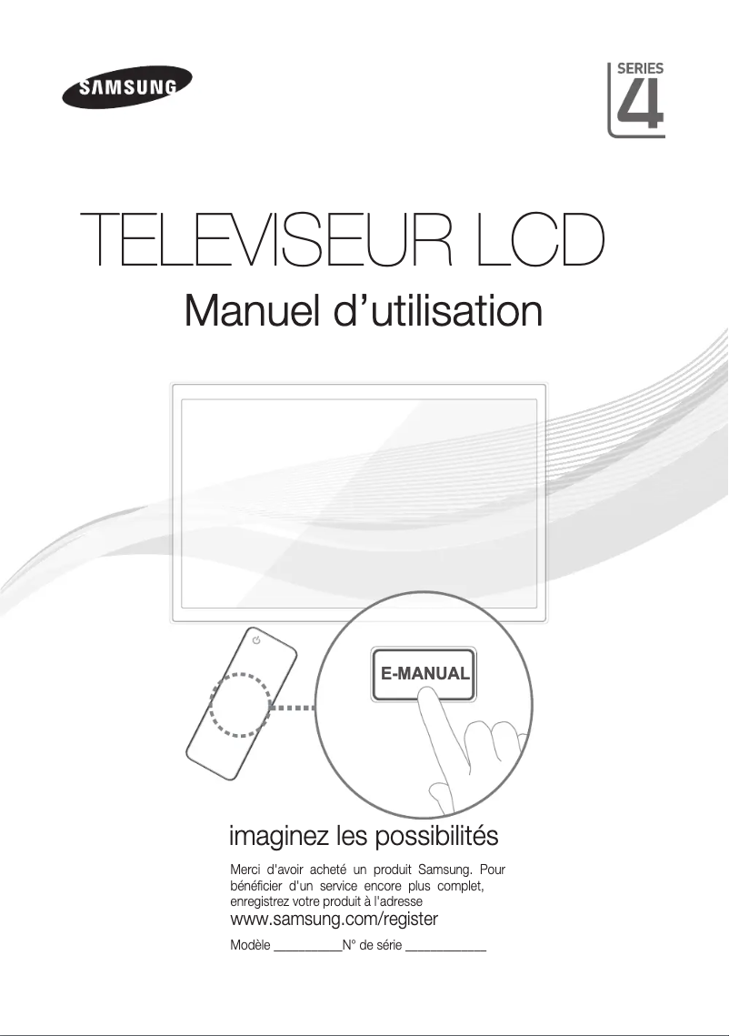 Page 1 de la notice Guide d'installation Samsung LA32D450G1