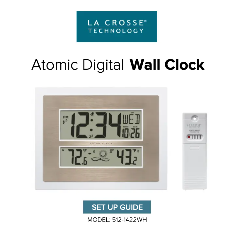 Page 1 de la notice Manuel utilisateur La Crosse Technology 512-14937