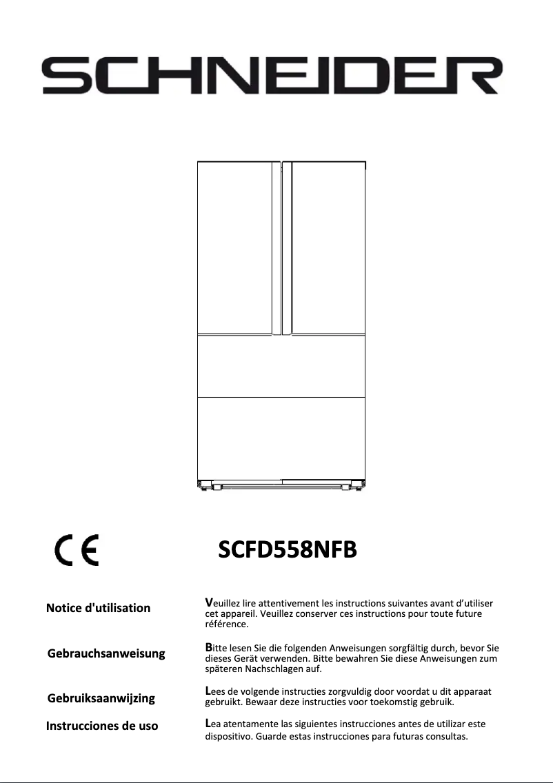 Página 1 del manual Manual de usuario Schneider SCFD558NFB