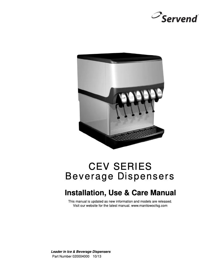 Page n°1 - Manuel utilisateur Servend CEVj-30