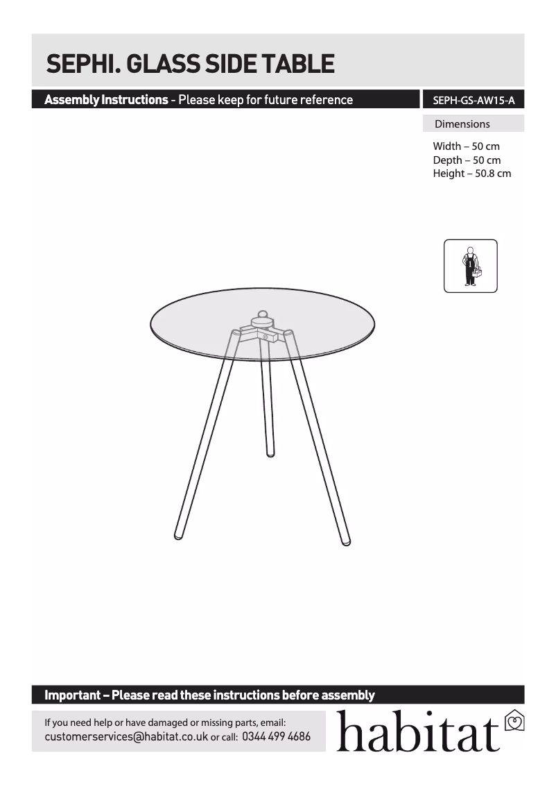 Image de la première page du manuel de l'appareil Sephi