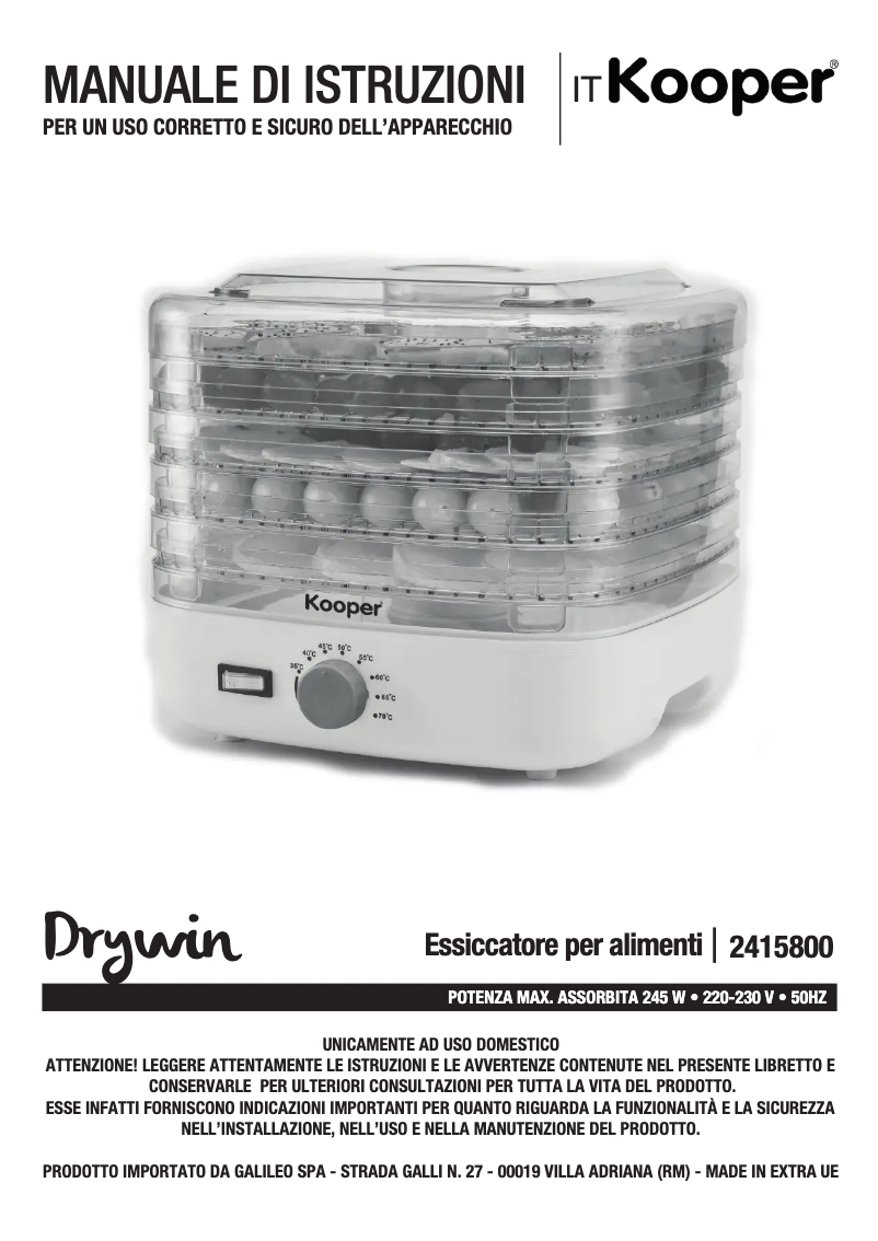 Image de la première page du manuel de l'appareil 2415800