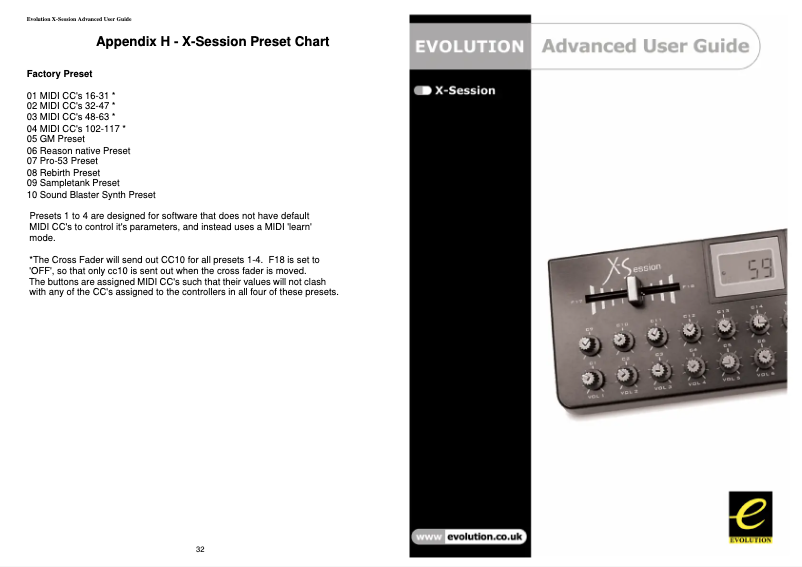 Image de la première page du manuel de l'appareil X-Session UC-17