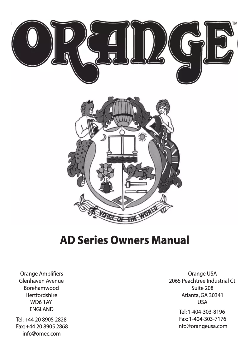 Image de la première page du manuel de l'appareil AD30HTC