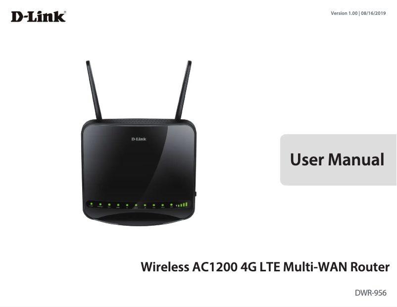 Image de la première page du manuel de l'appareil DWR-956