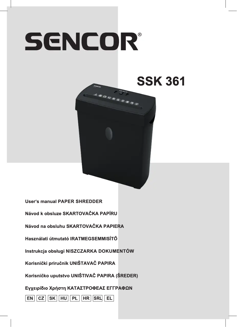Page n°1 - Manuel utilisateur Sencor SSK 361