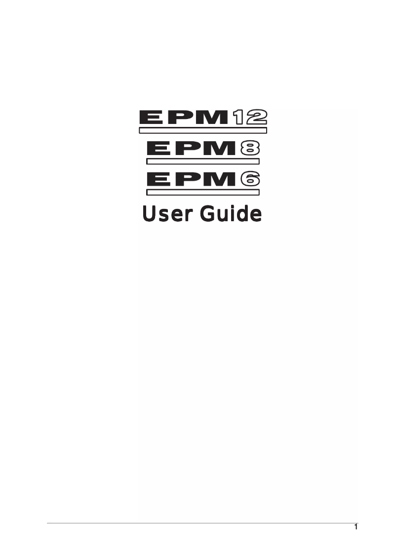 Page n°1 - Manuel utilisateur Soundcraft EPM 12
