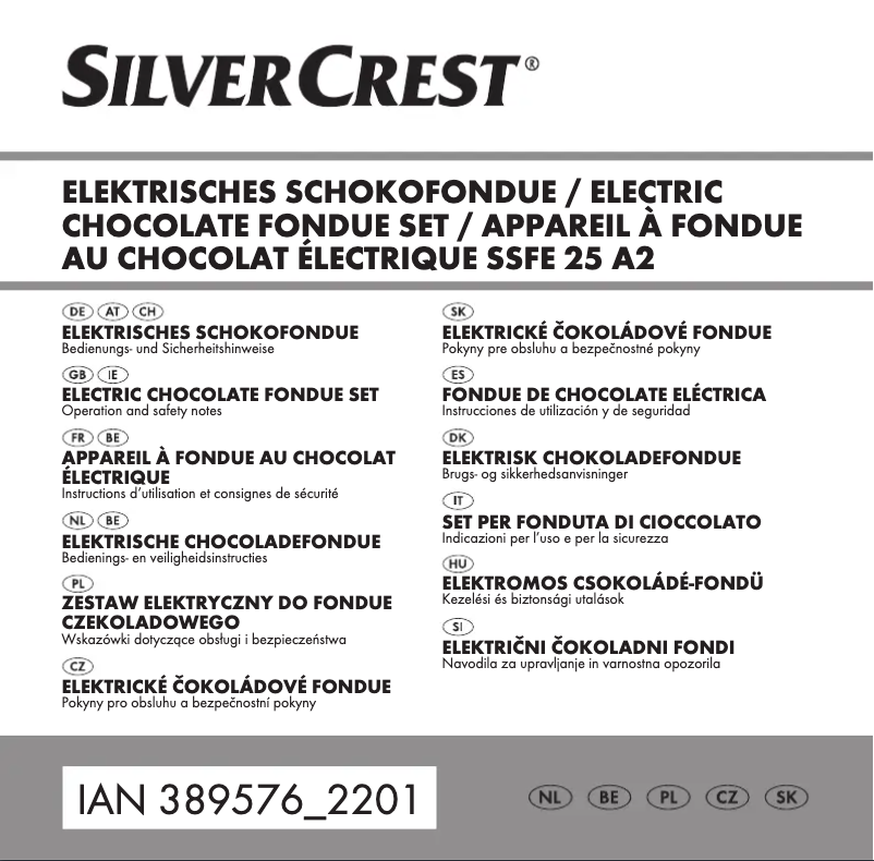 Page n°1 - Manuel utilisateur SilverCrest SSFE 25 A1