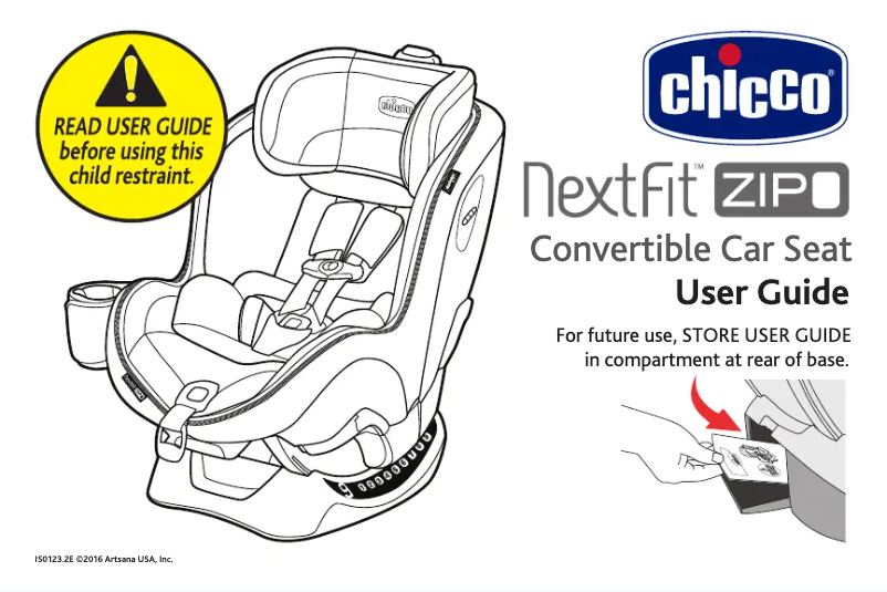 Page 1 de la notice Manuel utilisateur Chicco NextFit Zip