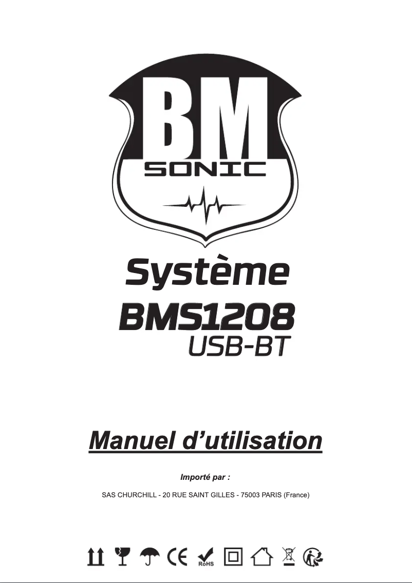 Page n°1 - Manuel utilisateur BM Sonic BMS1208