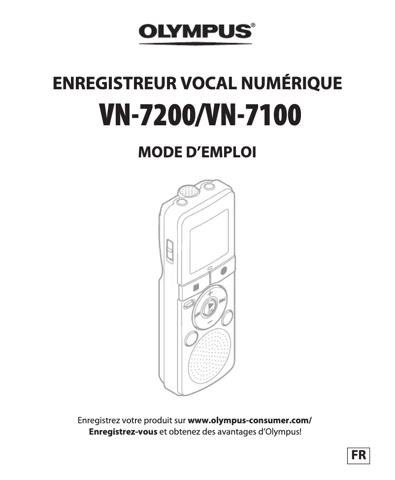 Page n°1 - Manuel utilisateur Olympus VN-7200