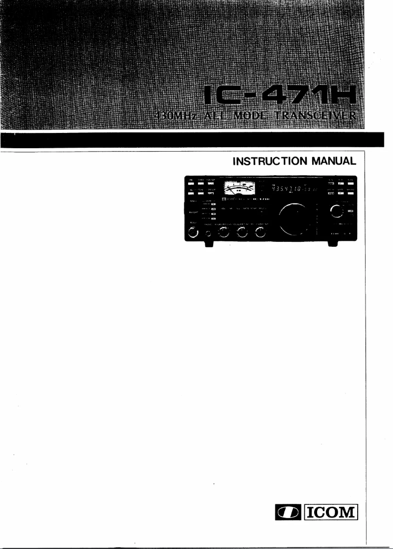 Page 1 de la notice Manuel utilisateur ICOM IC-471H