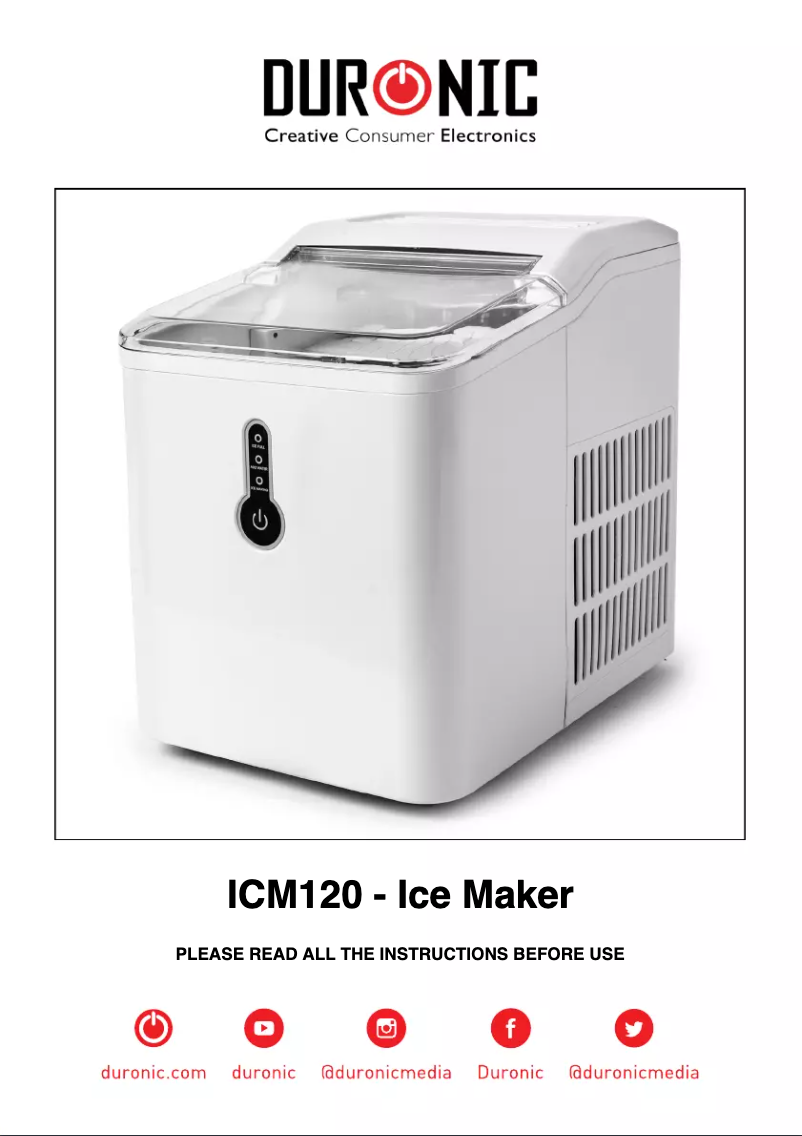 Page n°1 - Manuel utilisateur Duronic ICM120