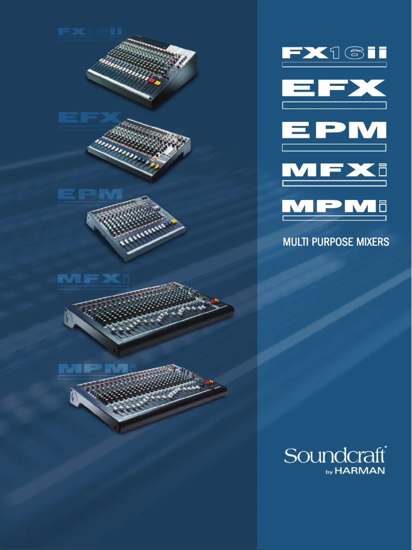 Page n°1 - Manuel utilisateur Soundcraft MFXI