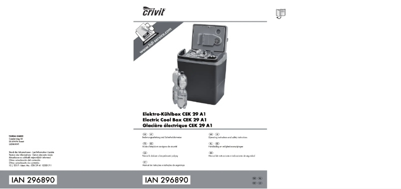 Page 1 de la notice Manuel utilisateur Crivit CEK 29 A1