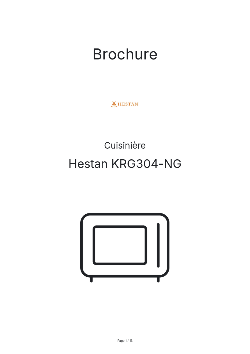 Image de la première page du manuel de l'appareil KRG304-NG