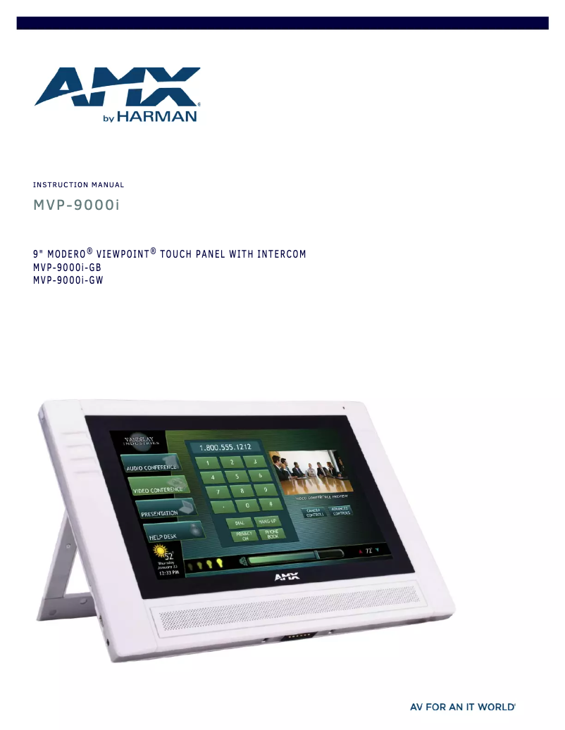 Image de la première page du manuel de l'appareil MVP-9000i