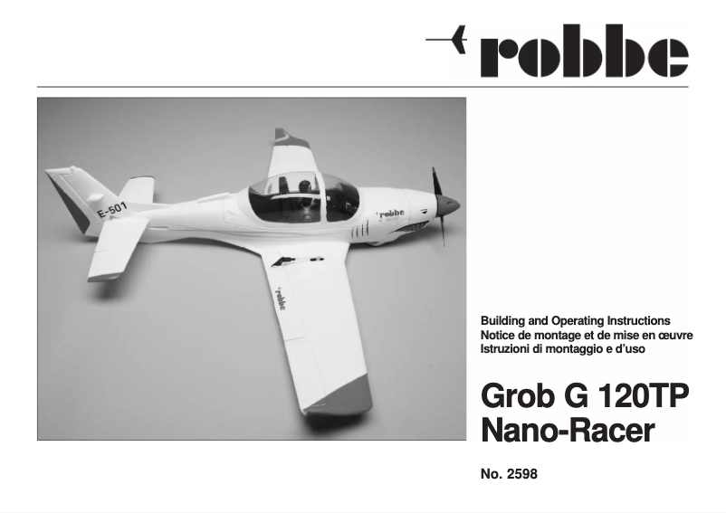 Page 1 of the manual User Manual Robbe Grob G 120TP