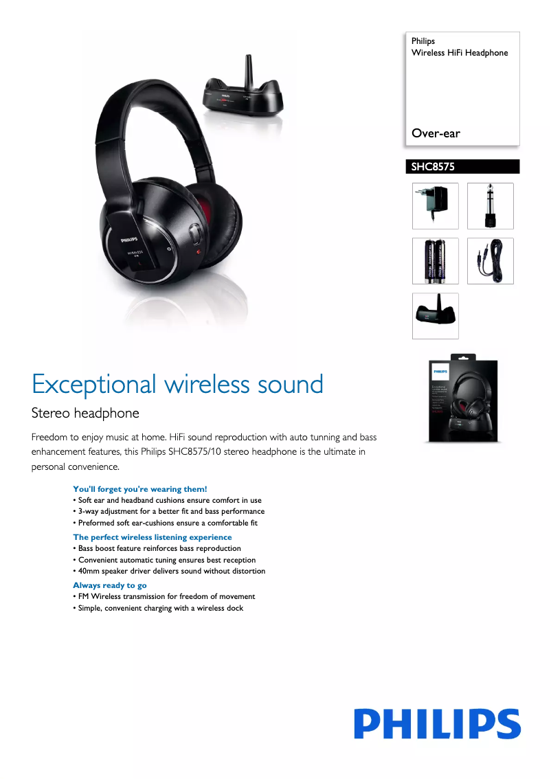 Image de la première page du manuel de l'appareil SHC8575