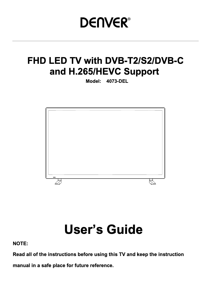 Image de la première page du manuel de l'appareil LED-4073