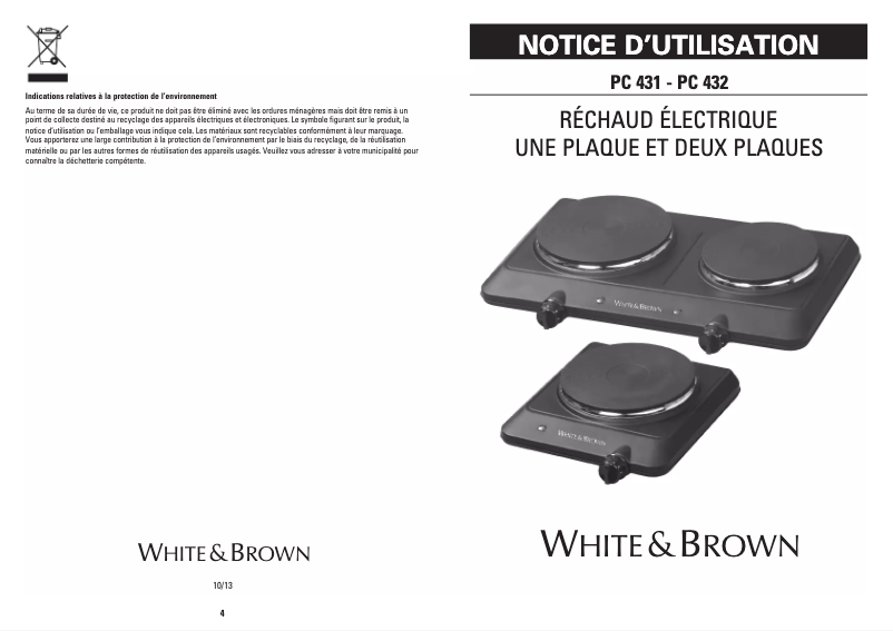 Page n°1 - Manuel utilisateur White & Brown PC 432