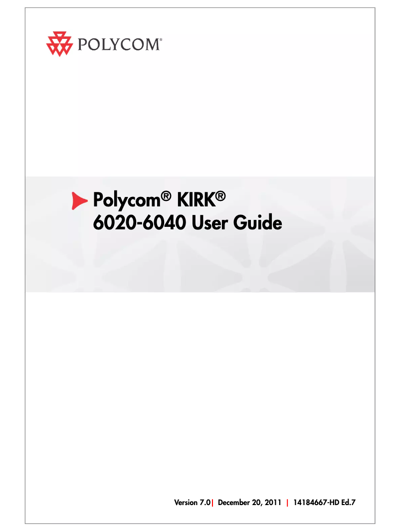 Page 1 de la notice Manuel utilisateur Plantronics KIRK 6040