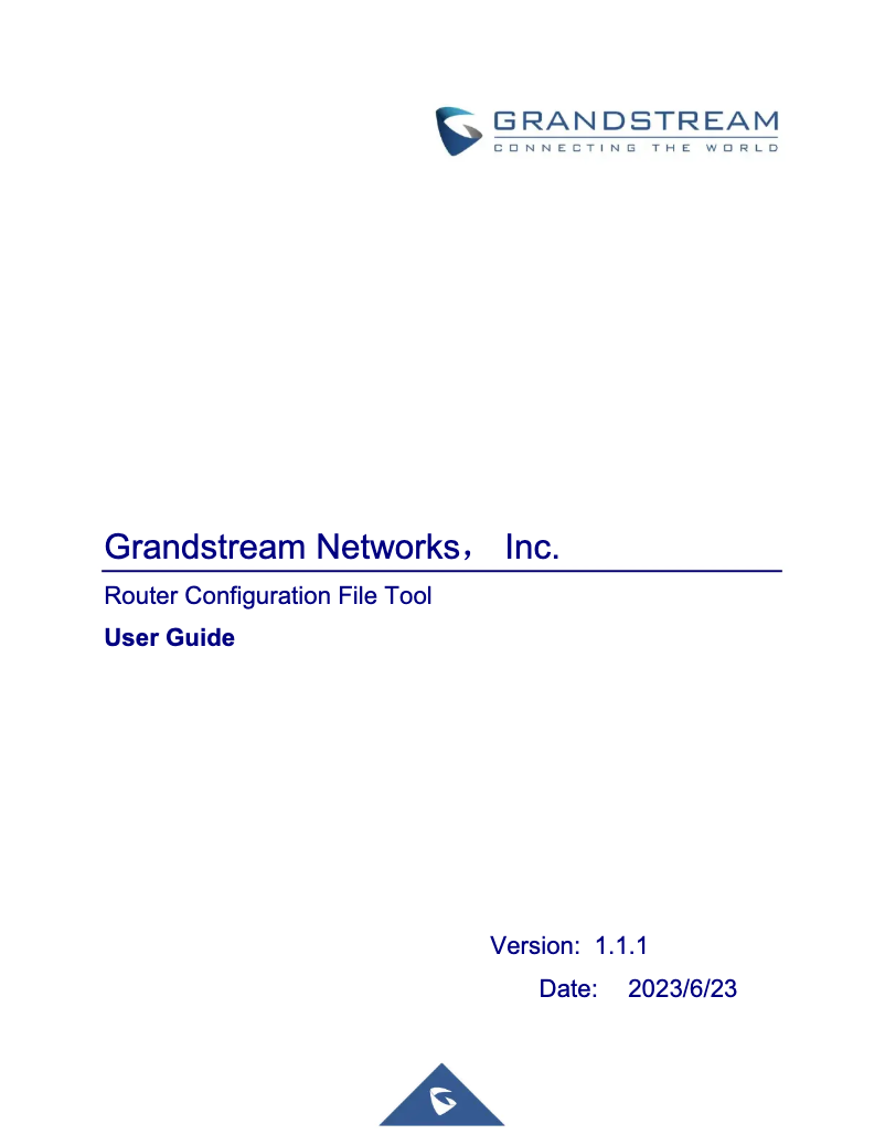 Page 1 de la notice Manuel utilisateur Grandstream GWN700X