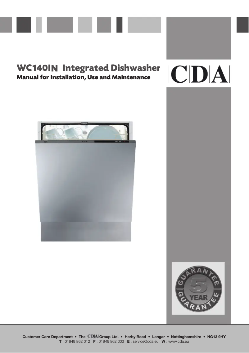 Image de la première page du manuel de l'appareil WC140