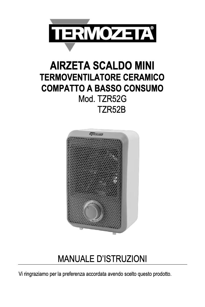 Image de la première page du manuel de l'appareil TZR52G