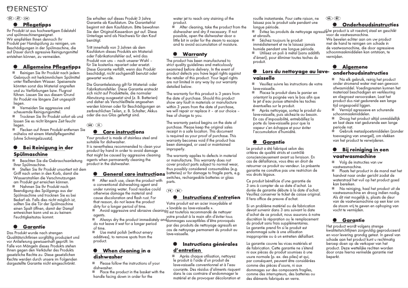 Page n°1 - Manuel utilisateur Ernesto HG02510