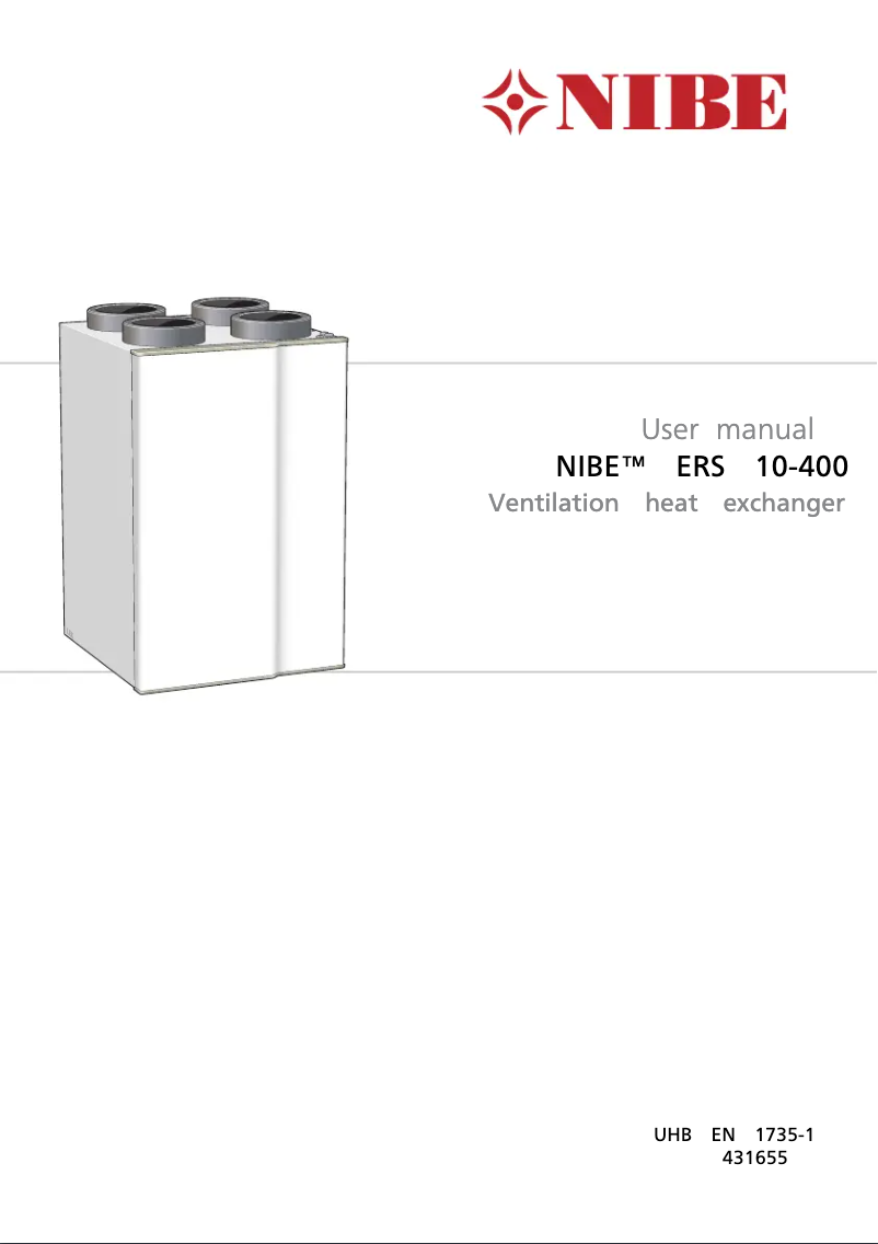 Page n°1 - Manuel utilisateur Nibe ERS 10-400