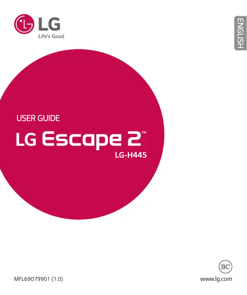 Page n°1 - Manuel utilisateur LG Escape 2