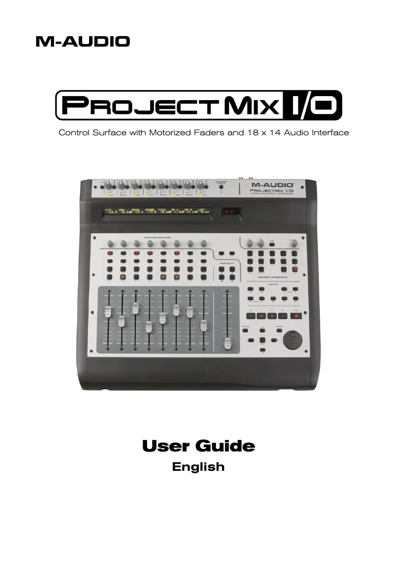 Page 1 de la notice Manuel utilisateur M-Audio ProjectMix I/O