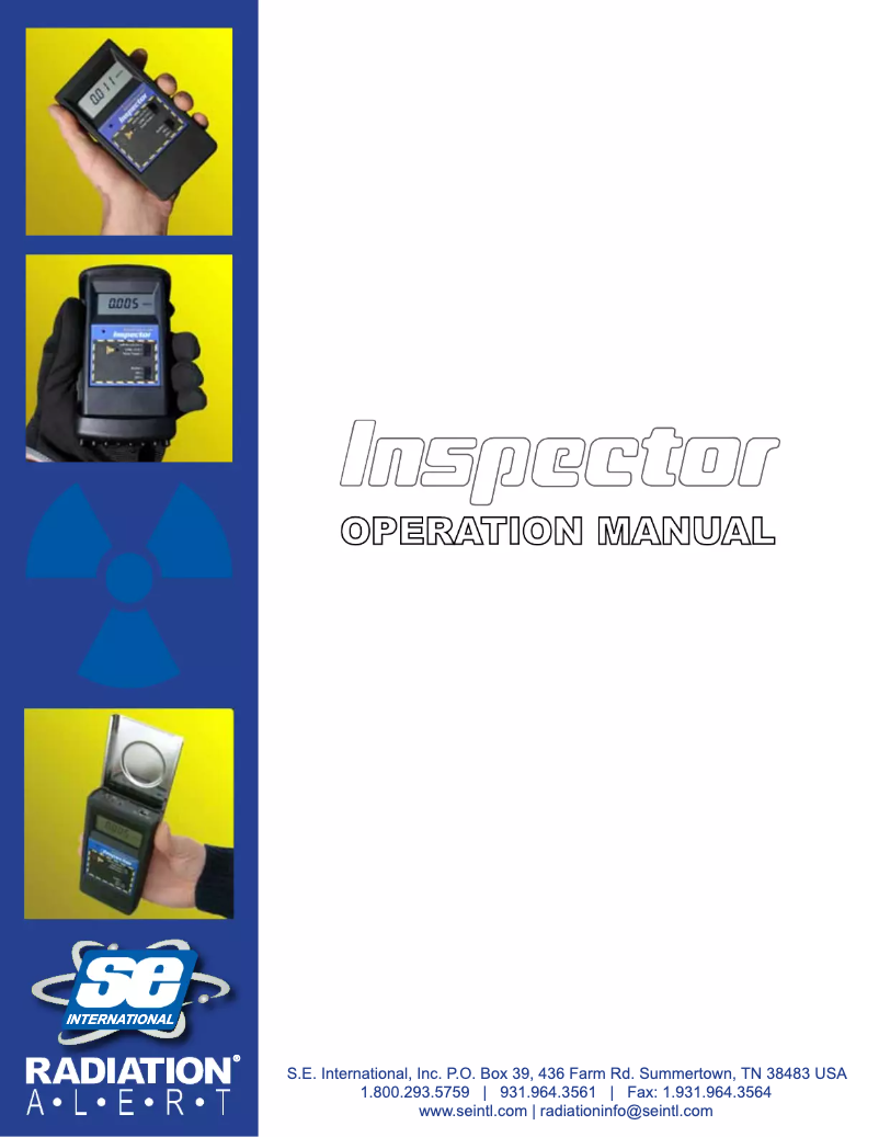Page 1 de la notice Manuel utilisateur S.E. International Inspector Xtreme USB