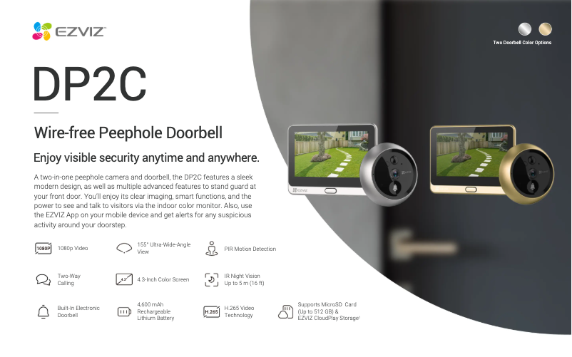 Página 1 del manual Ficha técnica EZVIZ DP2C