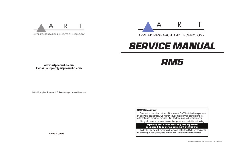 Image de la première page du manuel de l'appareil RM5