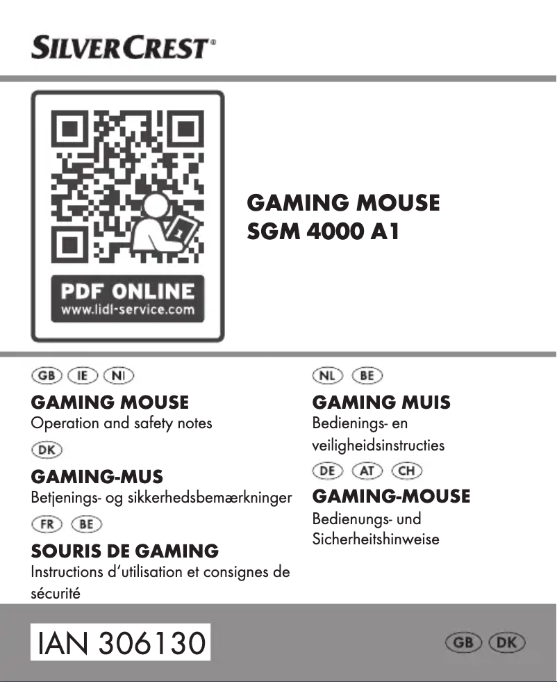 Page 1 de la notice Manuel utilisateur SilverCrest SGM 4000 A1