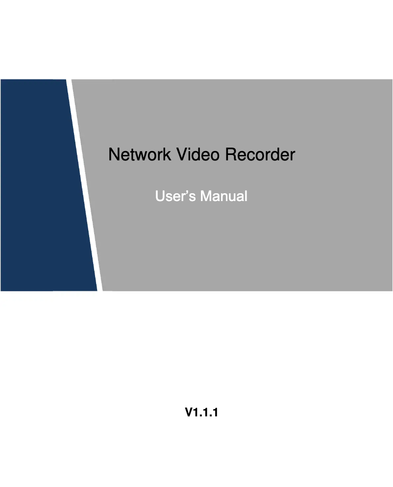 Image de la première page du manuel de l'appareil EZ-IP NVR1B04HS-4P