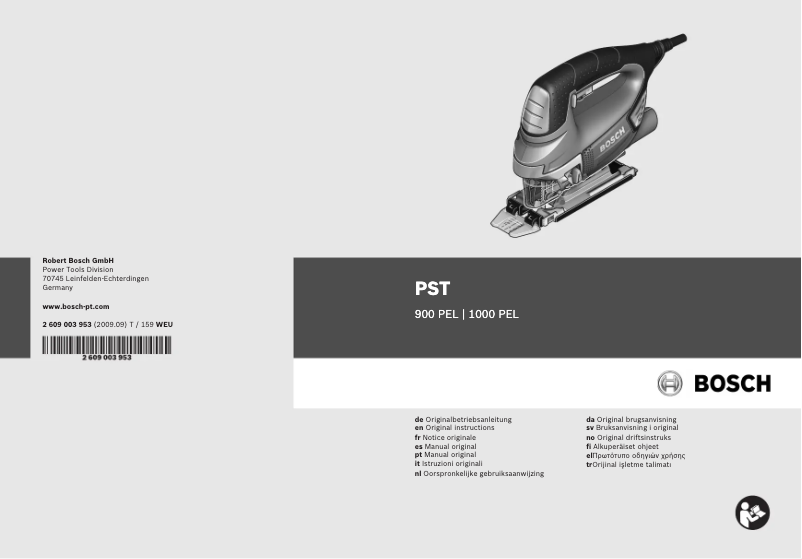 Page 1 de la notice Manuel utilisateur Bosch PST 1000 PEL