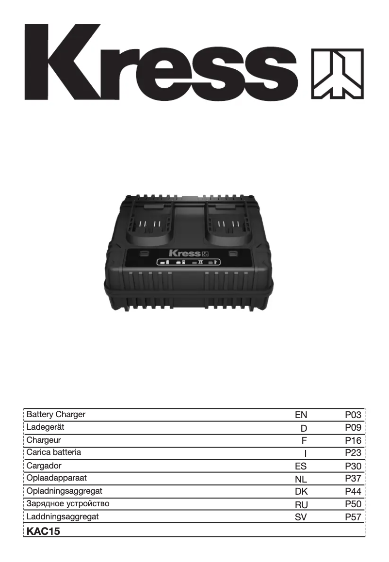 Page n°1 - Manuel utilisateur Kress KAC15