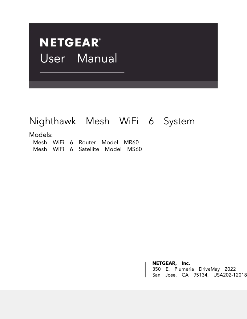 Page n°1 - Manuel utilisateur Netgear Nighthawk MS60