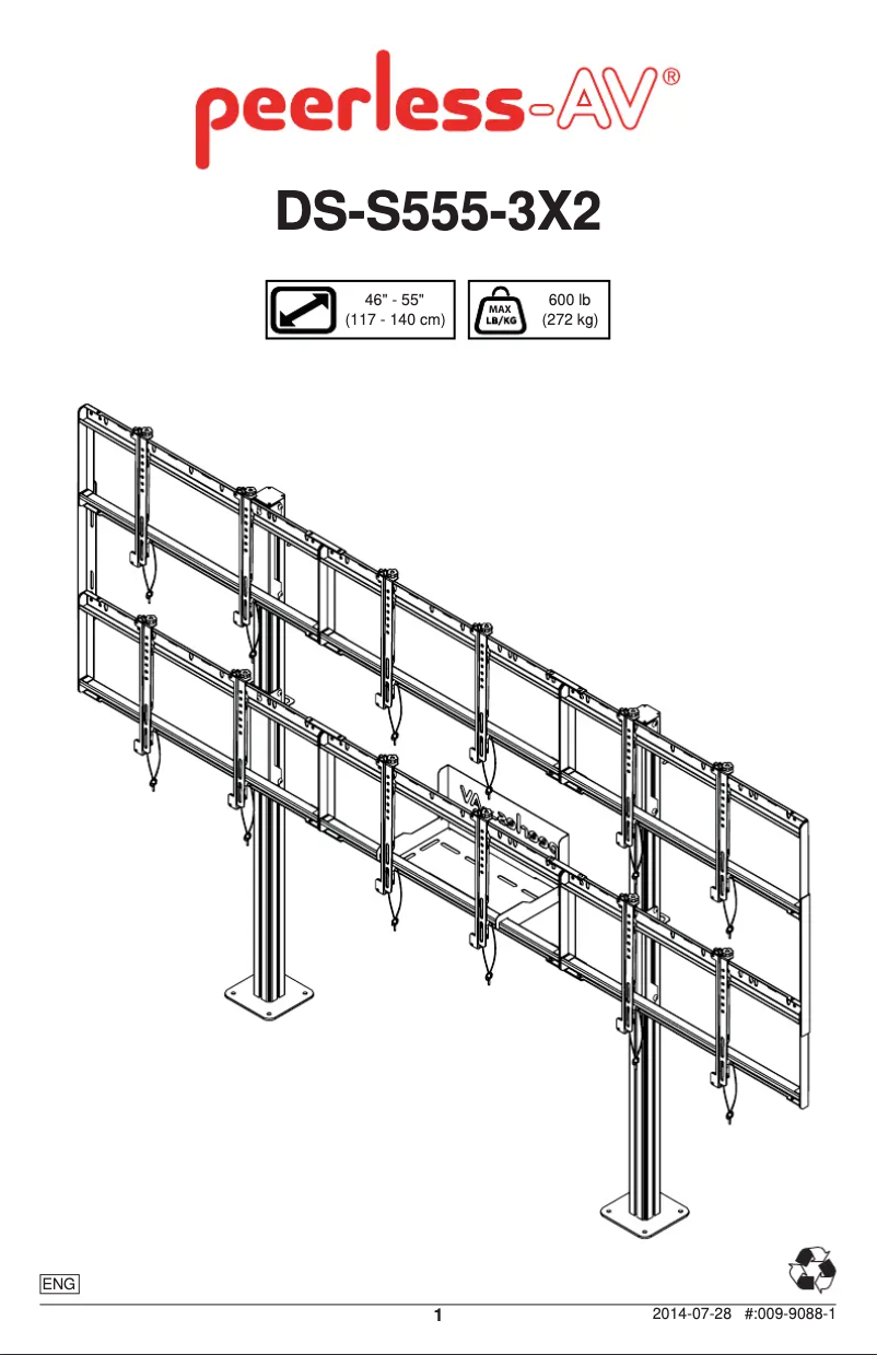 Page 1 de la notice Manuel utilisateur Peerless-AV DS-S555-3X2