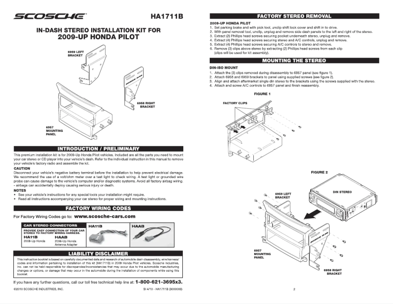 Image de la première page du manuel de l'appareil HA1711B